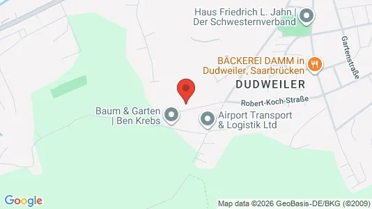 Apartments for rent i Saarbrücken - kort over placeringen
