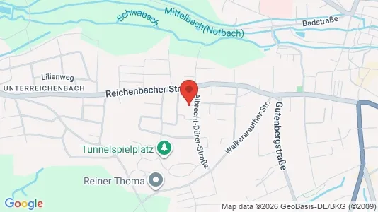 Apartments for rent i Schwabach - kort over placeringen