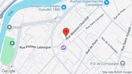 Apartments for rent i Compiègne - kort over placeringen