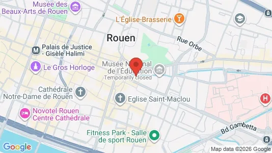 Apartments for rent i Rouen - kort over placeringen