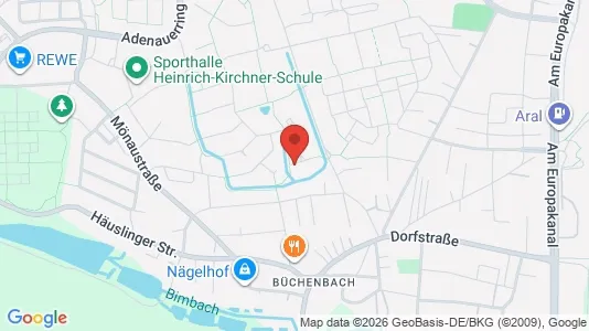 Apartments for rent i Erlangen - kort over placeringen