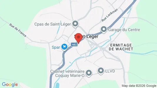 Apartments for rent i Saint-Léger - kort over placeringen