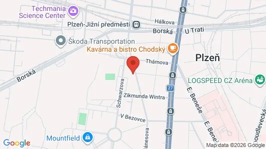 Apartments for rent i Plzeň-město - kort over placeringen