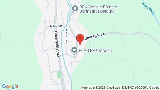 Apartments for rent i Darmstadt-Dieburg - kort over placeringen
