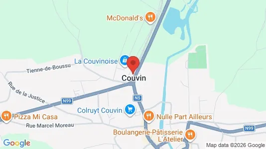 Apartments for rent i Couvin - kort over placeringen
