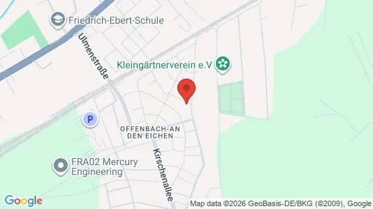 Apartments for rent i Offenbach am Main - kort over placeringen