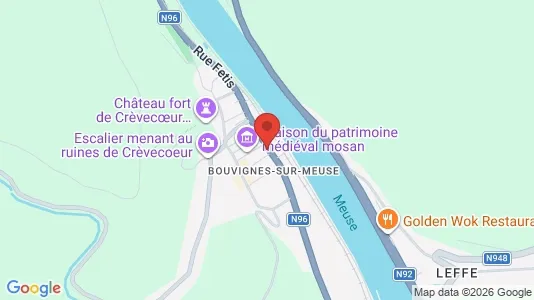 Apartments for rent i Dinant - kort over placeringen