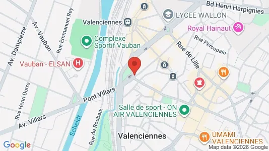 Apartments for rent i Valenciennes - kort over placeringen
