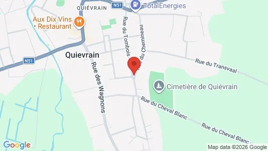 Apartments for rent i Quiévrain - kort over placeringen