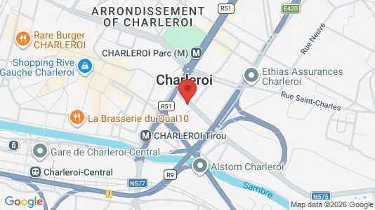 Apartments for rent i Charleroi - kort over placeringen