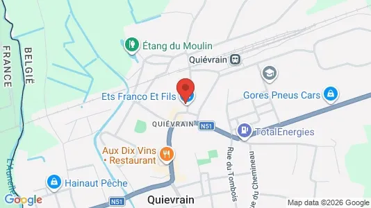 Apartments for rent i Quiévrain - kort over placeringen