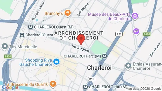 Apartments for rent i Charleroi - kort over placeringen