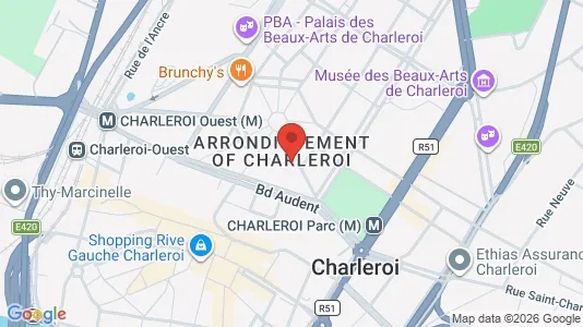 Apartments for rent i Charleroi - kort over placeringen