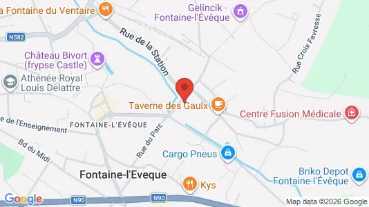 Apartments for rent i Fontaine-l'Evêque - kort over placeringen