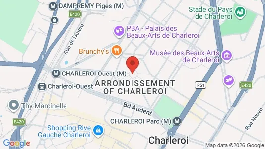Apartments for rent i Charleroi - kort over placeringen