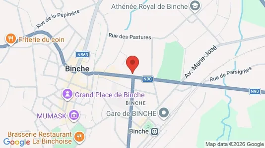 Apartments for rent i Binche - kort over placeringen