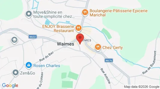 Apartments for rent i Weismes - kort over placeringen
