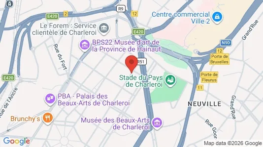 Apartments for rent i Charleroi - kort over placeringen