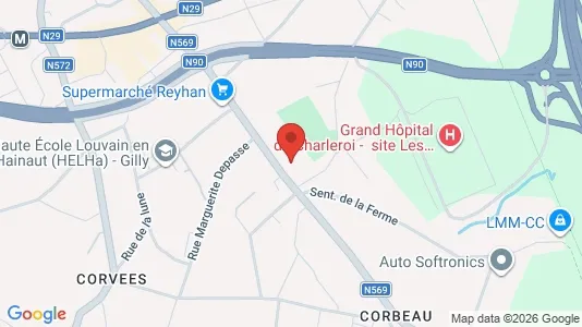 Apartments for rent i Charleroi - kort over placeringen