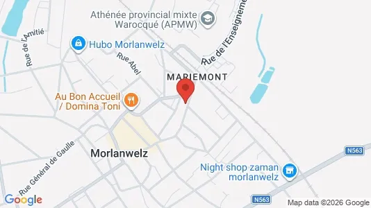 Apartments for rent i Morlanwelz - kort over placeringen