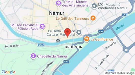 Apartments for rent i Namen - kort over placeringen