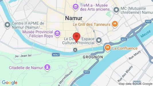 Apartments for rent i Namen - kort over placeringen