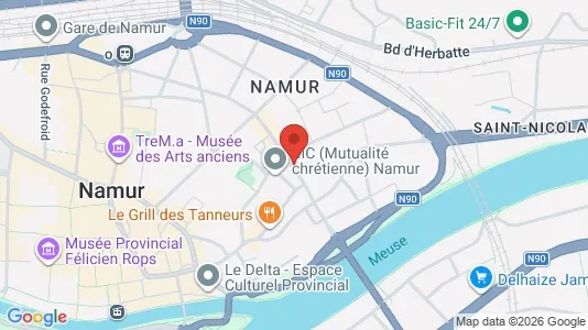 Apartments for rent i Namen - kort over placeringen