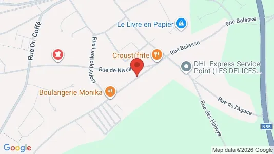 Apartments for rent i La Louvière - kort over placeringen