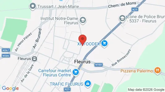 Apartments for rent i Fleurus - kort over placeringen
