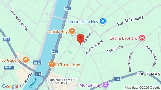 Apartments for rent i Hoei - kort over placeringen