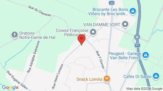 Apartments for rent i Les Bons Villers - kort over placeringen