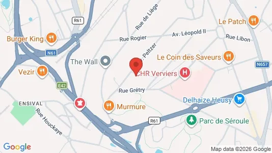 Apartments for rent i Verviers - kort over placeringen