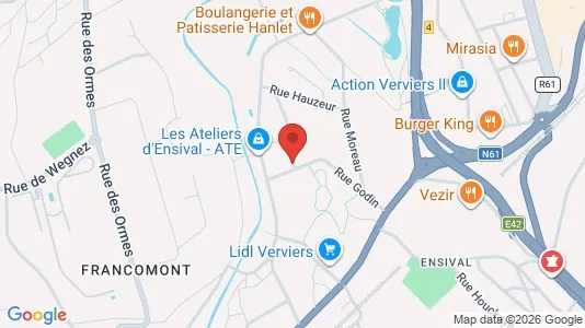 Apartments for rent i Verviers - kort over placeringen