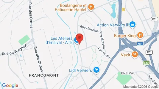 Apartments for rent i Verviers - kort over placeringen