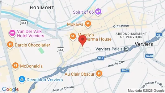 Apartments for rent i Verviers - kort over placeringen