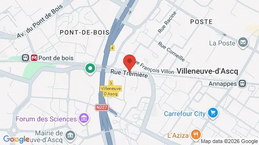 Apartments for rent i Lille - kort over placeringen