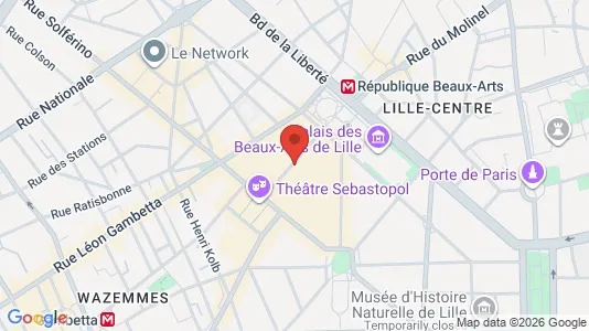 Apartments for rent i Lille - kort over placeringen