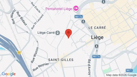 Apartments for rent i Luik - kort over placeringen