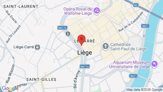 Apartments for rent i Luik - kort over placeringen