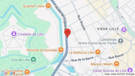 Apartments for rent i Lille - kort over placeringen