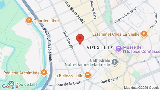 Apartments for rent i Lille - kort over placeringen