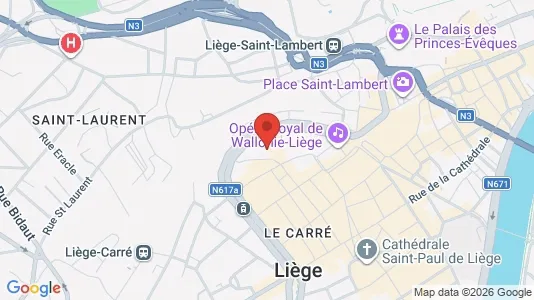 Apartments for rent i Luik - kort over placeringen