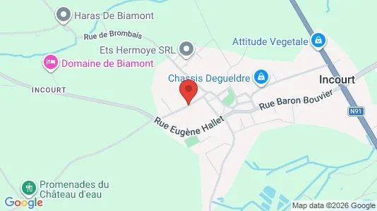 Apartments for rent i Incourt - kort over placeringen