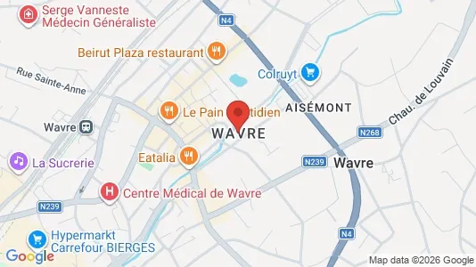 Apartments for rent i Waver - kort over placeringen