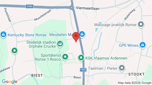 Apartments for rent i Ronse - kort over placeringen