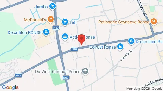 Apartments for rent i Ronse - kort over placeringen