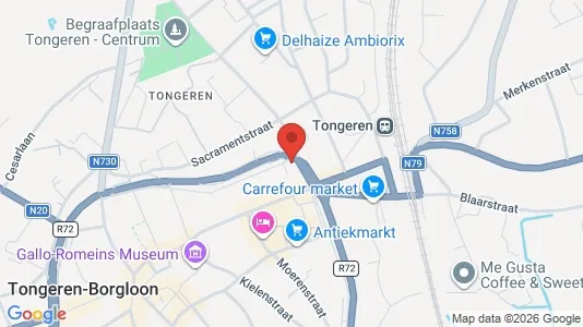 Apartments for rent i Tongeren - kort over placeringen
