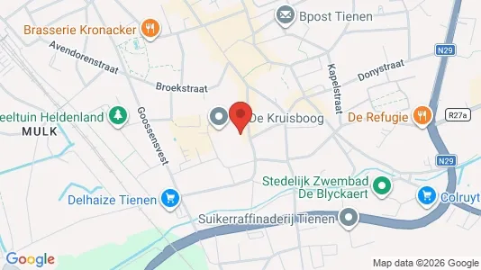Apartments for rent i Tienen - kort over placeringen