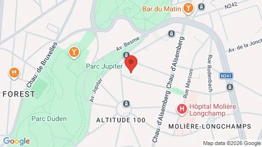 Apartments for rent i Brussels Vorst - kort over placeringen