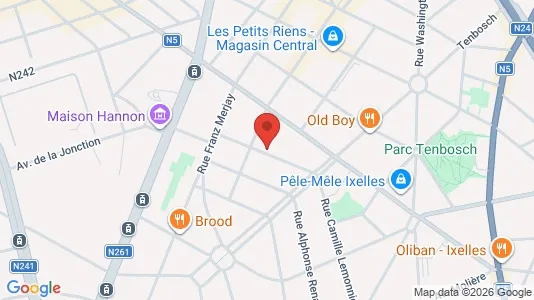 Apartments for rent i Brussels Elsene - kort over placeringen